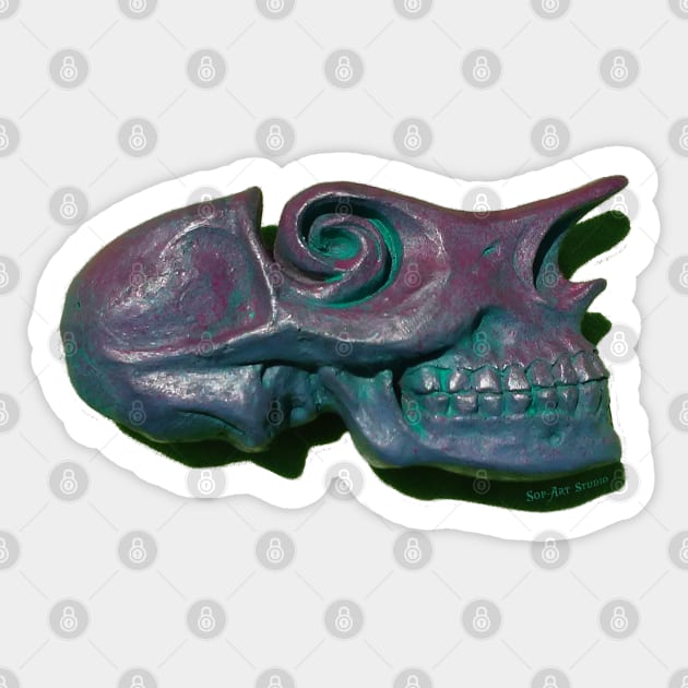 Extension Skull Sticker by GorillaBugs